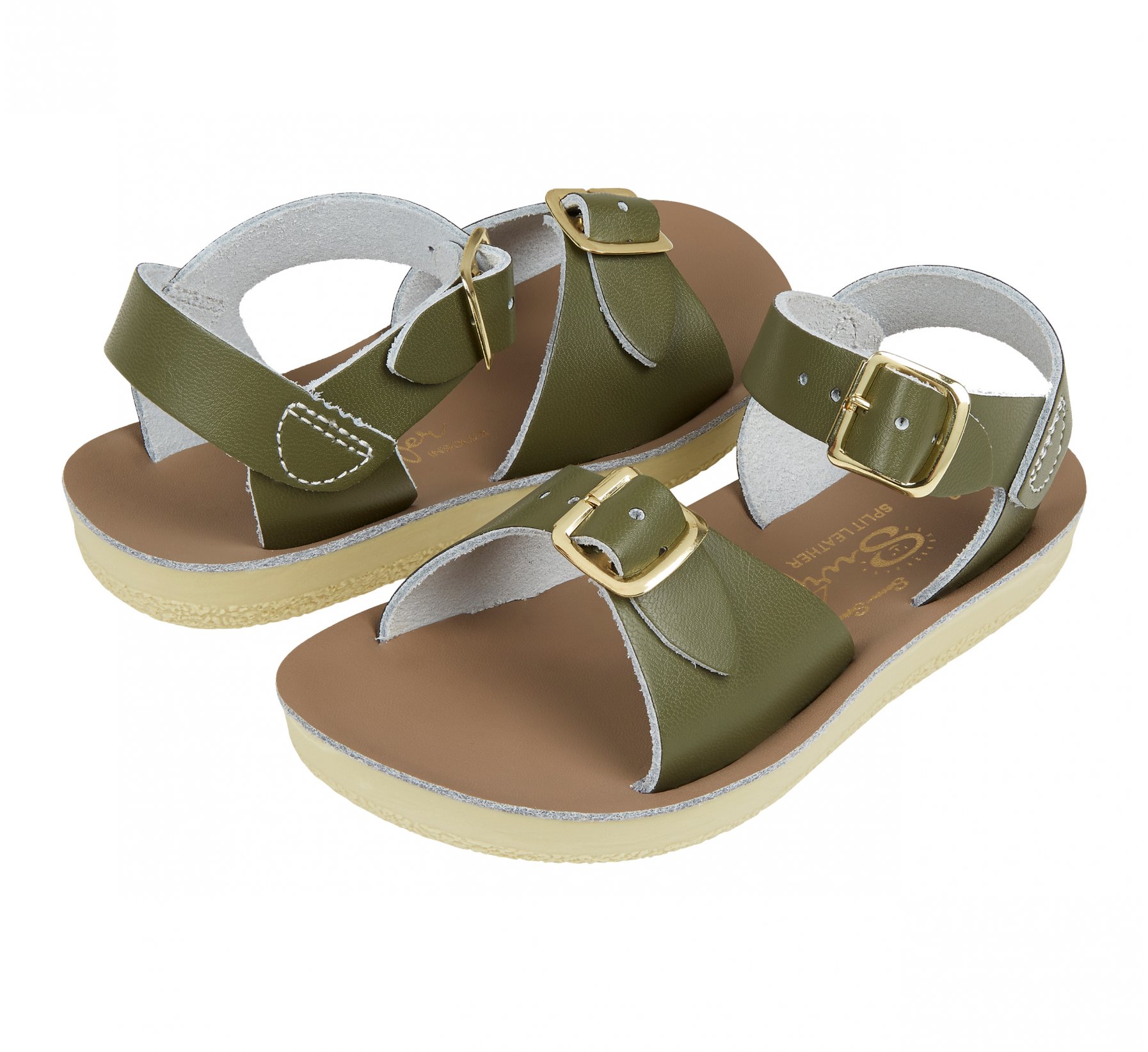 Surfer Olive Kids Sandals - Salt Water Sandals