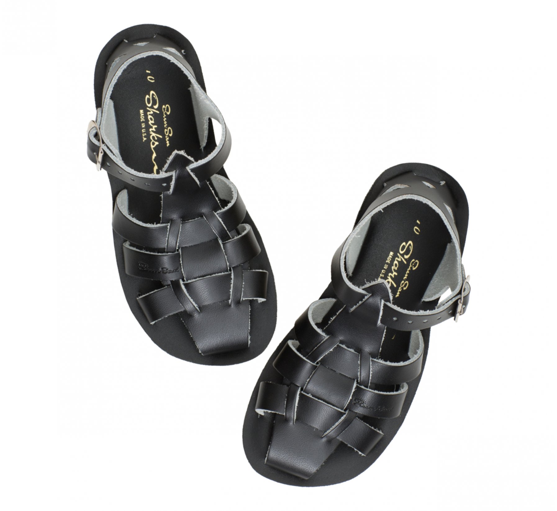 Shark Black Kids Sandals - Salt Water Sandals