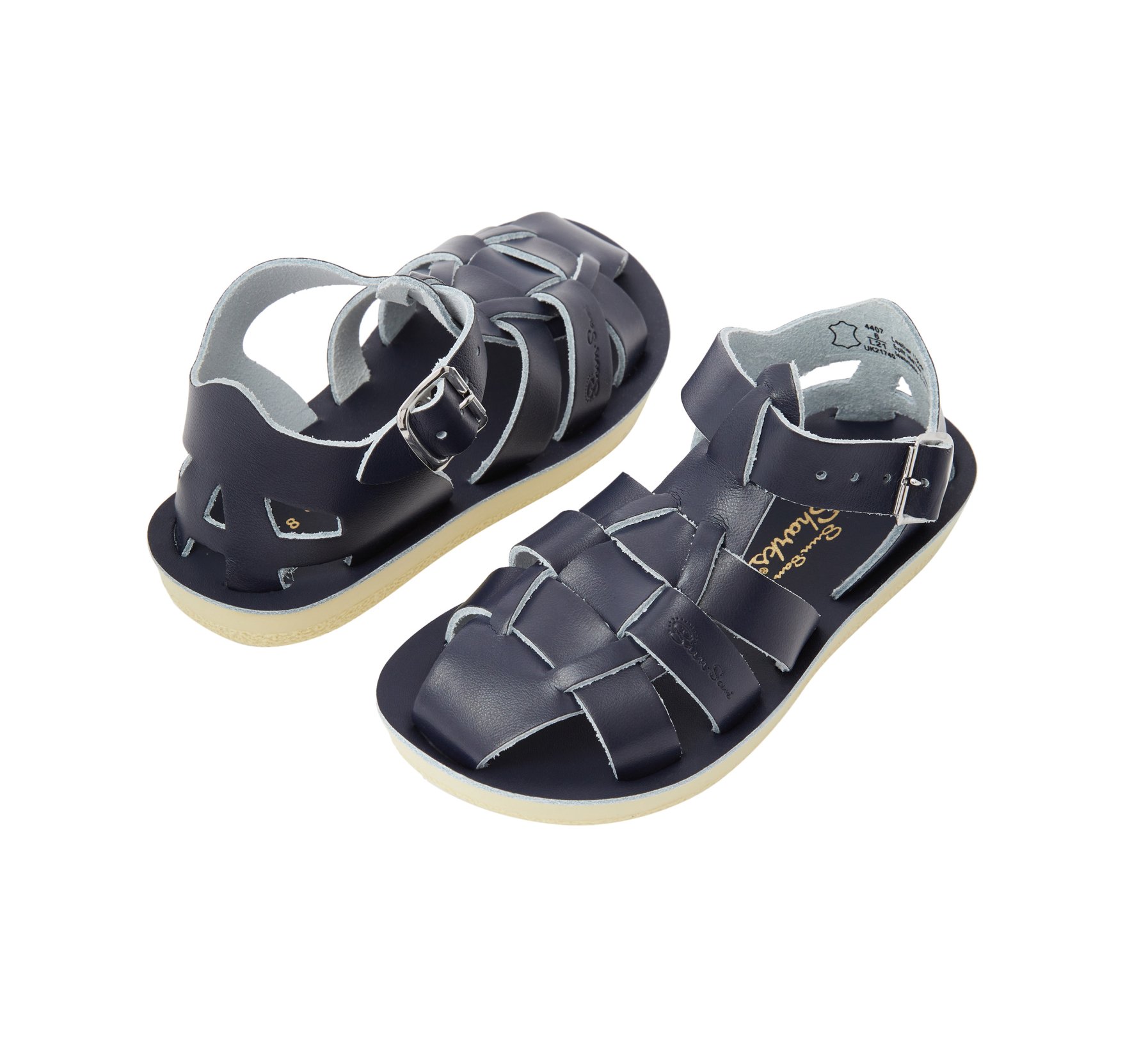 Shark Navy Kids Sandals - Salt Water Sandals