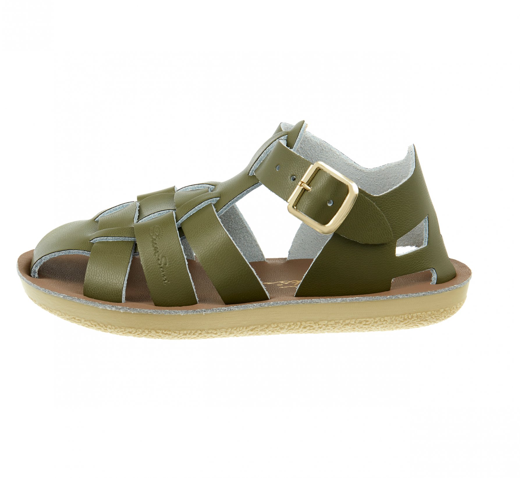 Shark Olive Kids Sandals - Salt Water Sandals