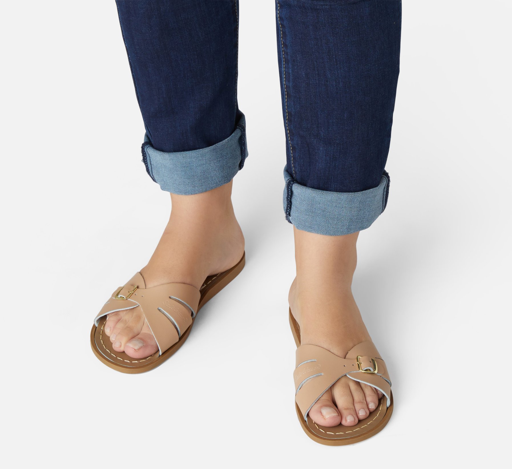 Classic Slide Latte Sandal - Salt Water Sandals